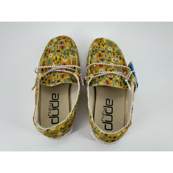 Hey‎ Dude NWT Girls Wendy Youth K 13 Bugs Yellow Slip-on Shoes Sneakers 32 - Picture 11 of 13